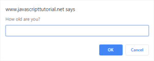 show prompt message in javascript